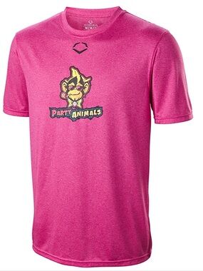 Kids EvoShield Party Animals Performance Tech T-Shirt | Pink | Size Youth Medium